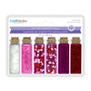 CraftMedley ROUGE Glitter Confetti Vials 6 pcs 1.7 ozs / 50.4 g #GC407C