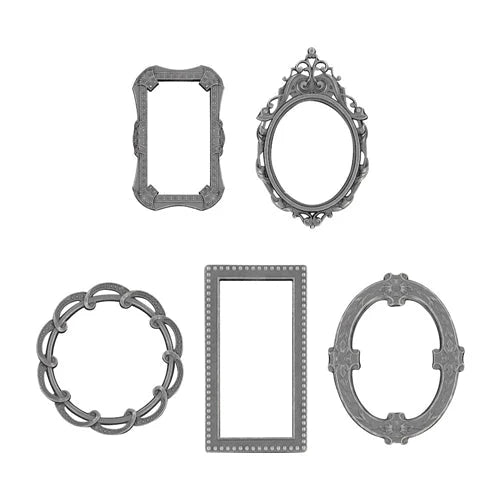 Tim Holtz idea-ology DECO FRAMES Adornments Metal 5 pcs #TH93792