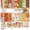 Collection of autumn-themed scrapbooking papers and elements with 'Simple Stories' branding.