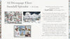 Re-Design with Prima SNOWFALL SPLENDOR Christmas A3 Decoupage FIBER 11.7" x 16.5" 3 Sheets #671488