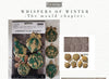Decorative moulds for making Christmas ornaments with packaging and examples of created items.