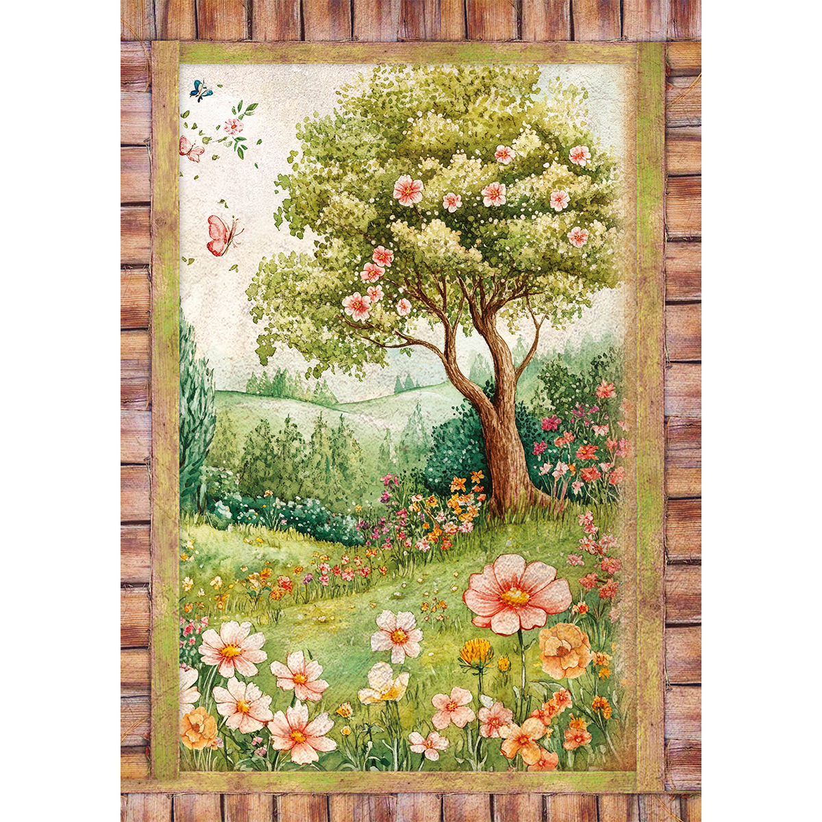 Ciao Bella WOODLAND PARTY A5 Assorted Rice Paper Selection Decoupage 8 sheets #CBRS016