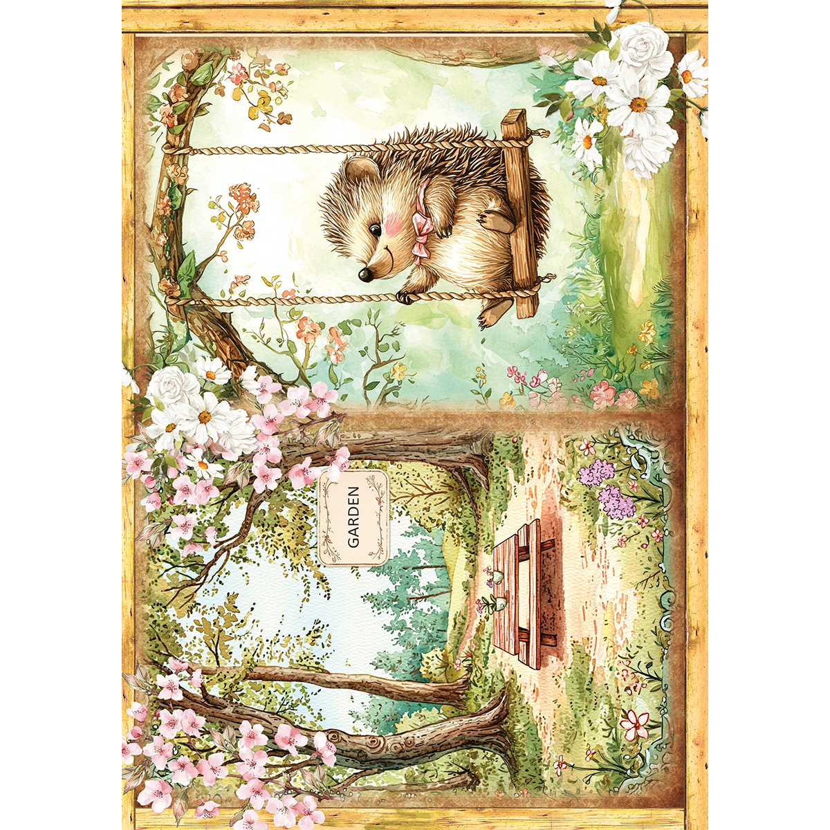 Ciao Bella WOODLAND PARTY A5 Assorted Rice Paper Selection Decoupage 8 sheets #CBRS016