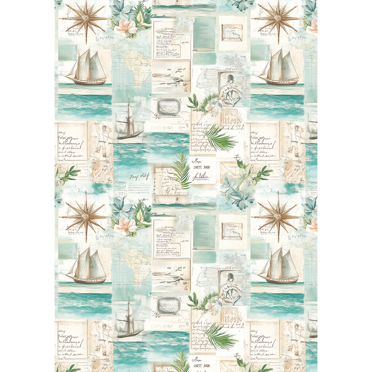Ciao Bella SUMMER DAYS A5 Assorted Rice Paper Selection Decoupage 8 sheets #CBRS017