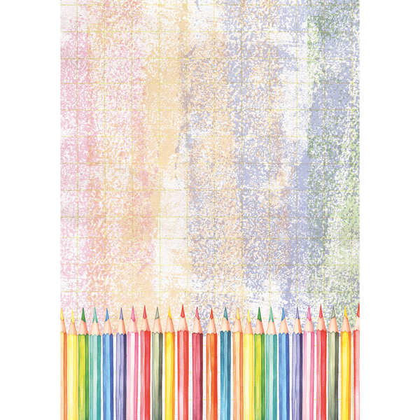 Ciao Bella BACK TO SCHOOL A5 Assorted Rice Paper Selection Decoupage 8 sheets #CBRS018