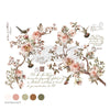 Re-design with Prima BLOSSOM TWEET Decor Transfer 4 pcs 24"x35" #674694