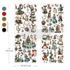 Illustrations of characters from a fantasy or fairy tale on a white background with color swatches.