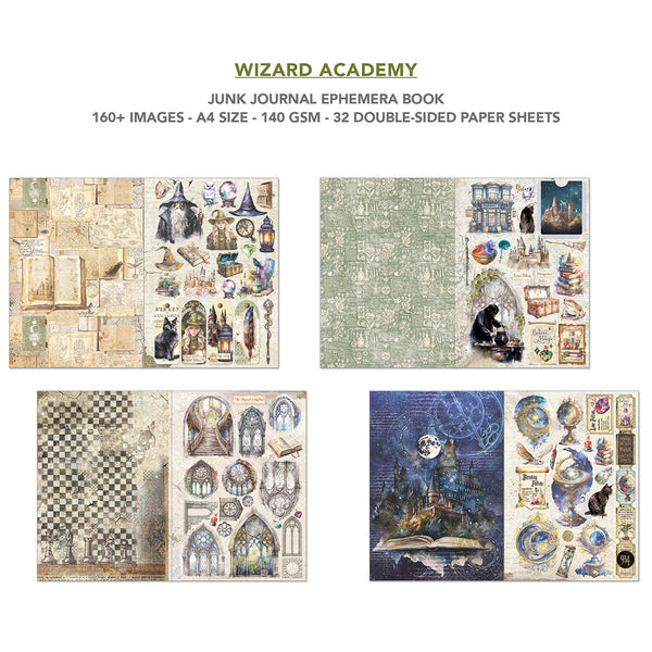 Ciao Bella WIZARD ACADEMY A4 Junk Journal & Ephemera Book #CBB004