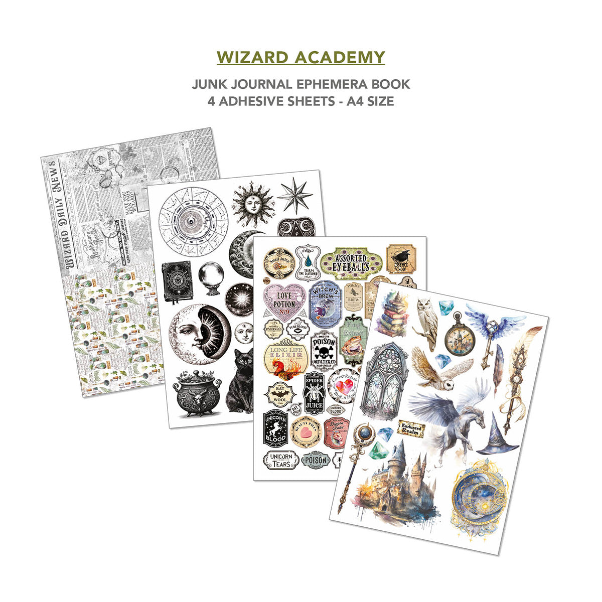 Ciao Bella WIZARD ACADEMY A4 Junk Journal & Ephemera Book #CBB004