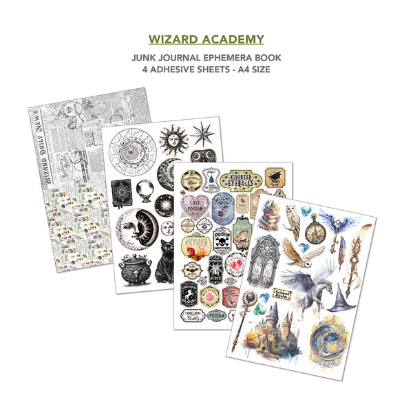 Ciao Bella WIZARD ACADEMY A4 Junk Journal & Ephemera Book #CBB004