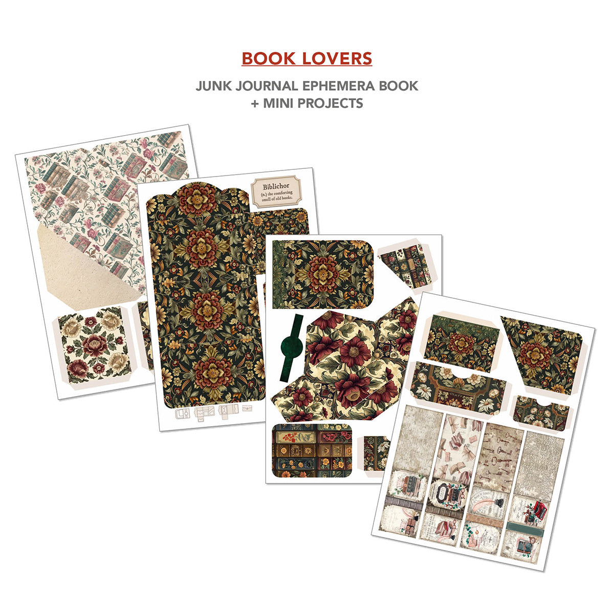 Ciao Bella BOOK LOVERS A4 Junk Journal & Ephemera Book #CBB005