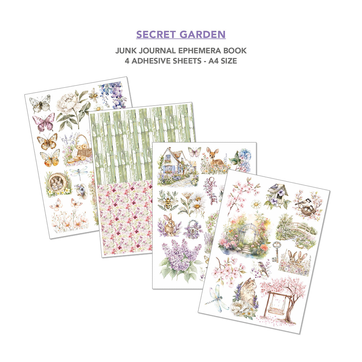 PRE-ORDER Ciao Bella SECRET GARDEN A4 Junk Journal & Ephemera Book #CBB007
