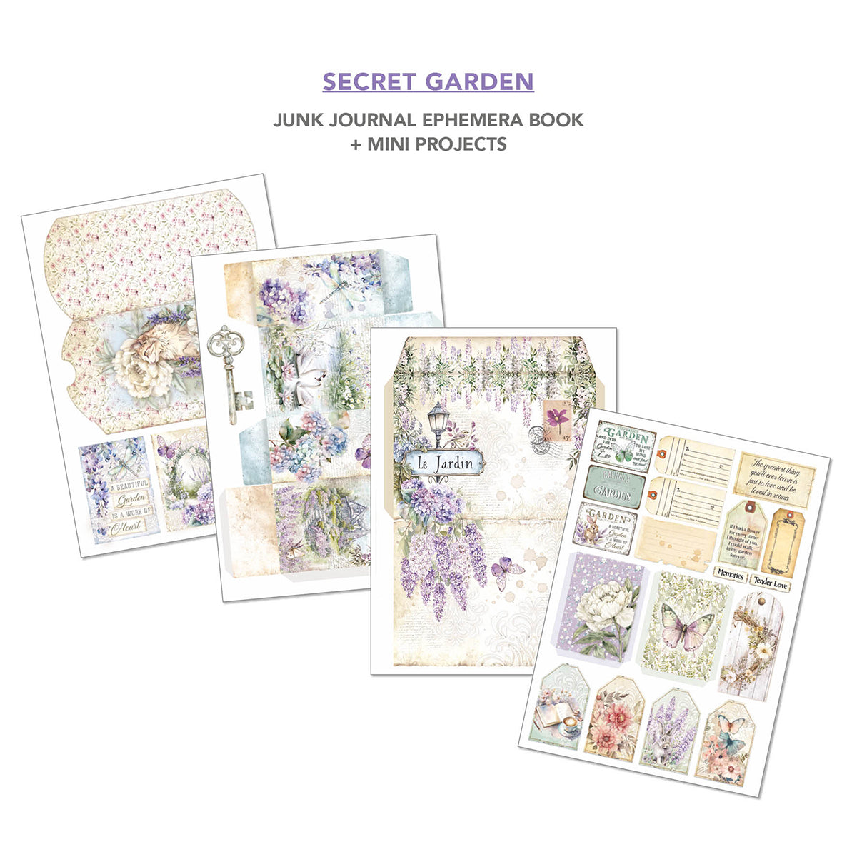 PRE-ORDER Ciao Bella SECRET GARDEN A4 Junk Journal & Ephemera Book #CBB007