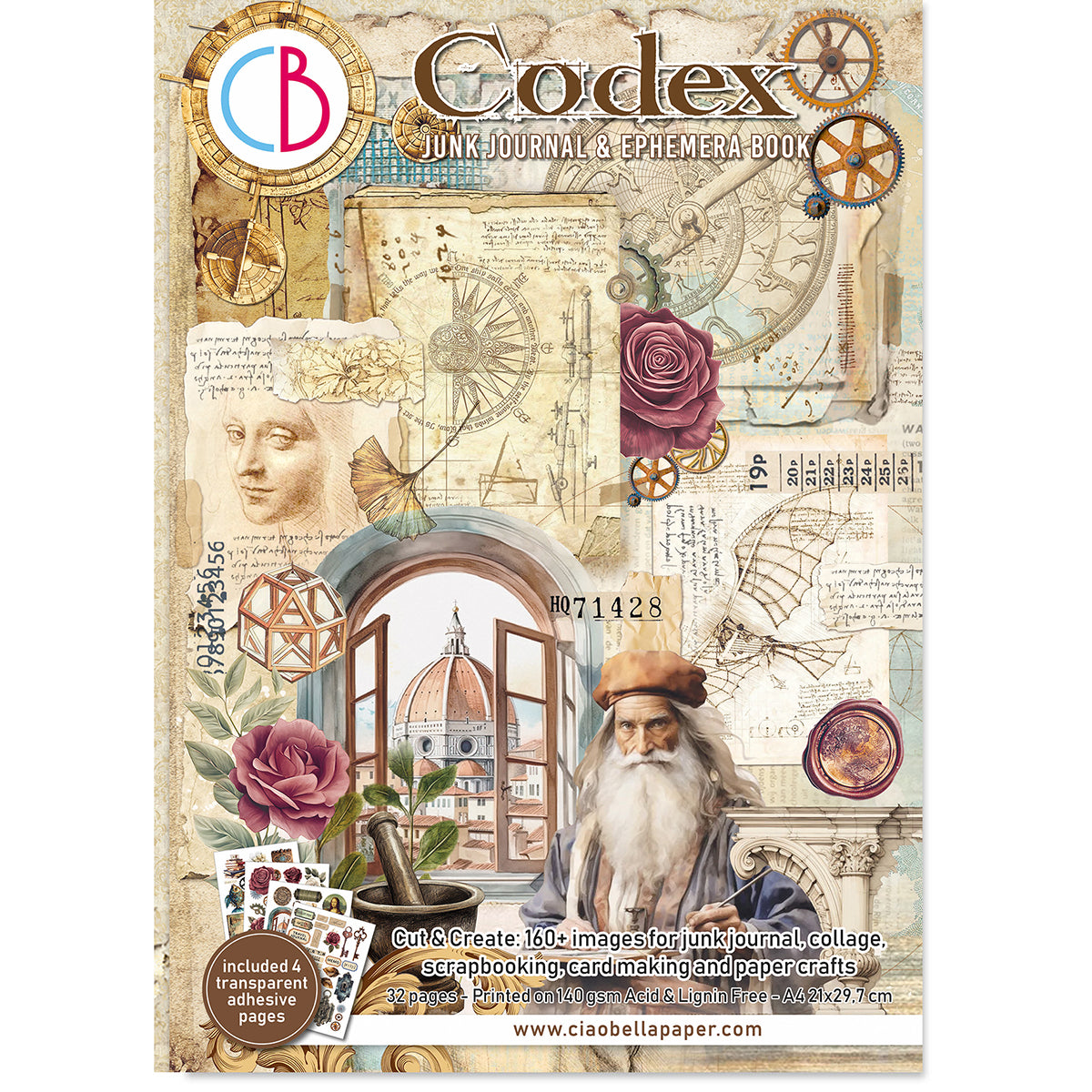 Ciao Bella CODEX A4 Junk Journal & Ephemera Book #CBB008