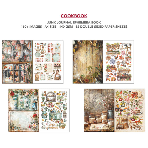 Ciao Bella COOKBOOK A4 Junk Journal & Ephemera Book #CBB009