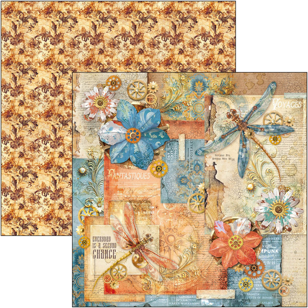 Ciao Bella ESPRIT DE VOYAGE 8x8 Paper Pad 12 Sheets #CBH082