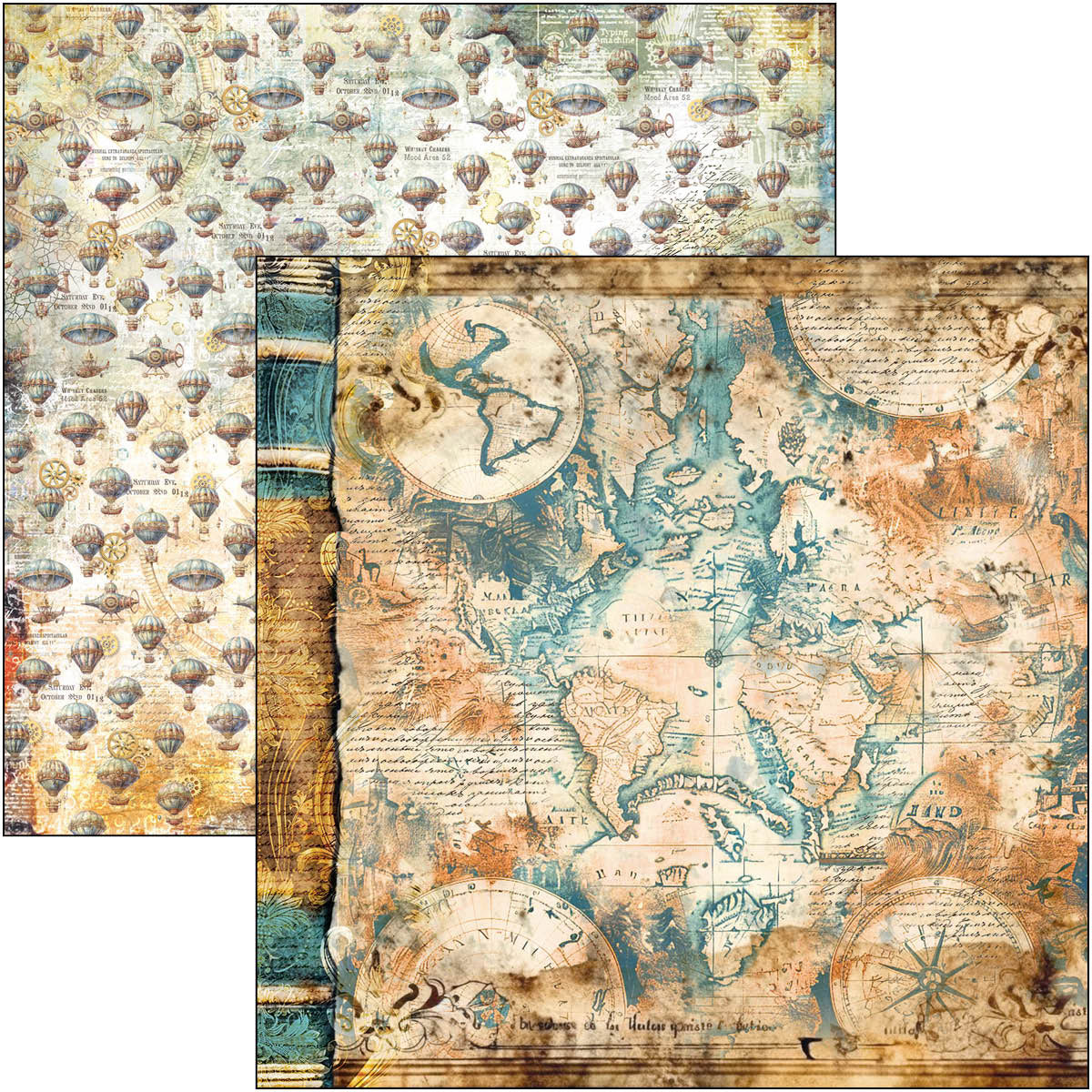Ciao Bella ESPRIT DE VOYAGE 8x8 Paper Pad 12 Sheets #CBH082