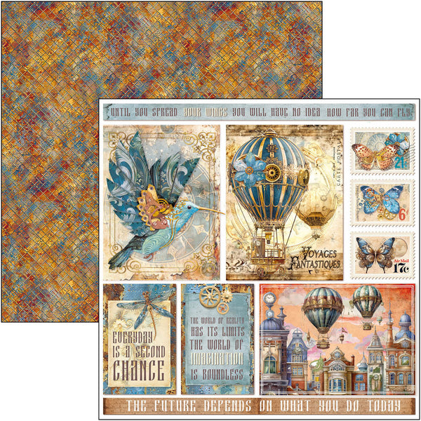 Ciao Bella ESPRIT DE VOYAGE 8x8 Paper Pad 12 Sheets #CBH082