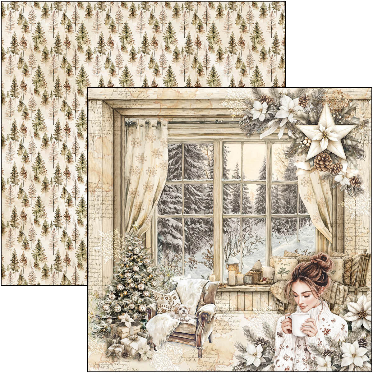 Ciao Bella WINTER SEASON 8x8 Paper Pad 12 Sheets #CBH088