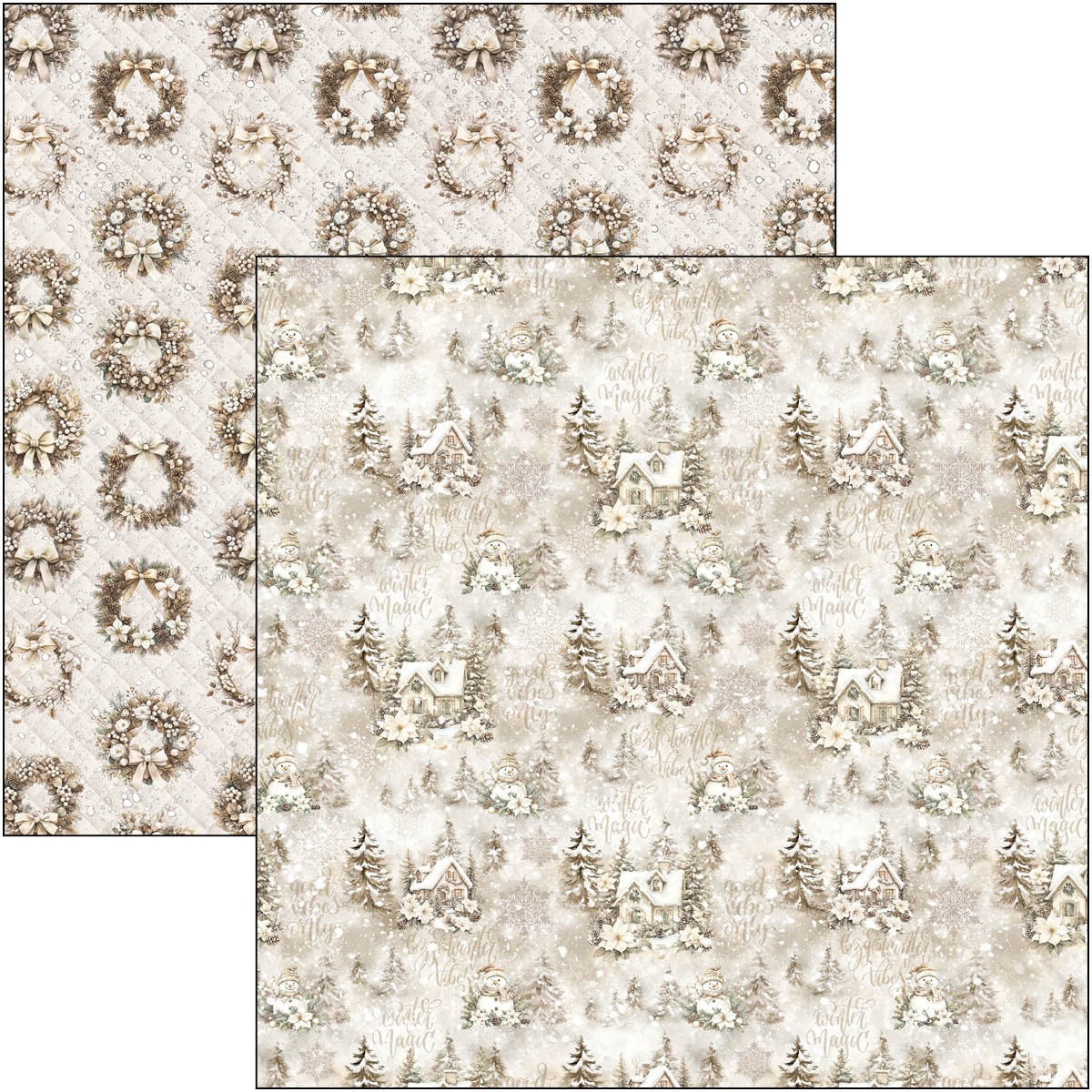 Ciao Bella WINTER SEASON 8x8 Paper Pad 12 Sheets #CBH088
