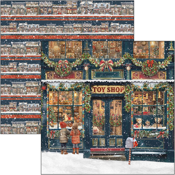 Ciao Bella TOY SHOP Winter Christmas 8x8 Paper Pad 12 Sheets #CBH089