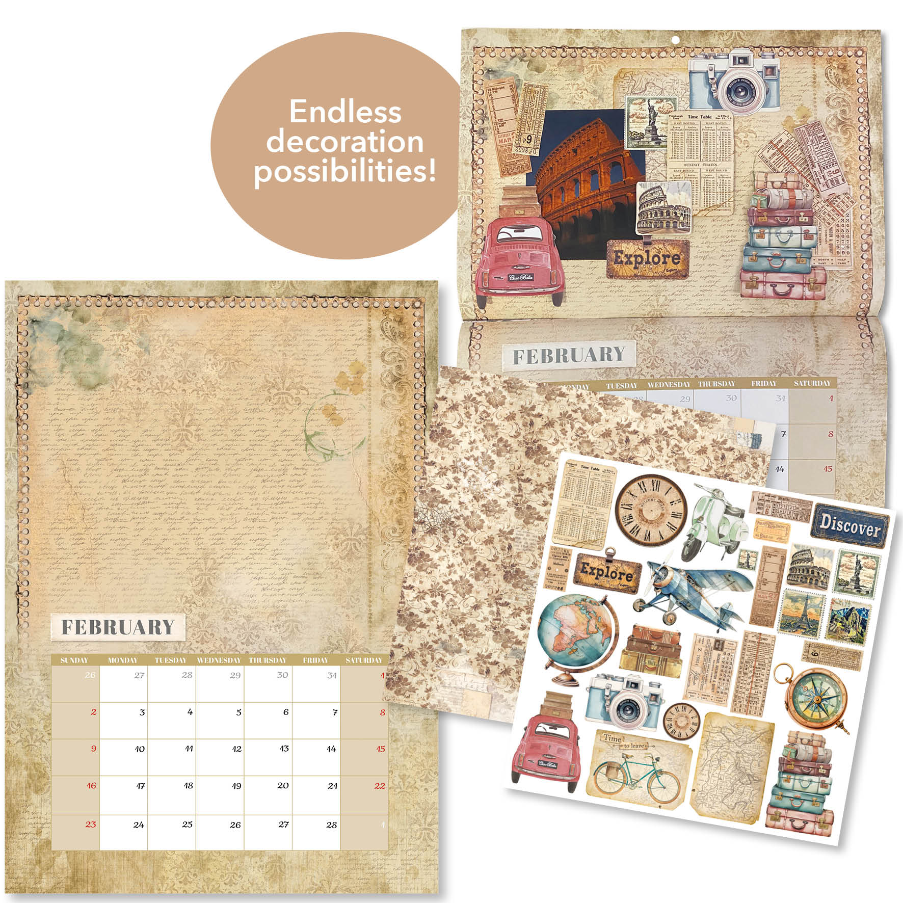 Ciao Bella 2025 CALENDER Design Your Days DIY Craft Kit #CBK005