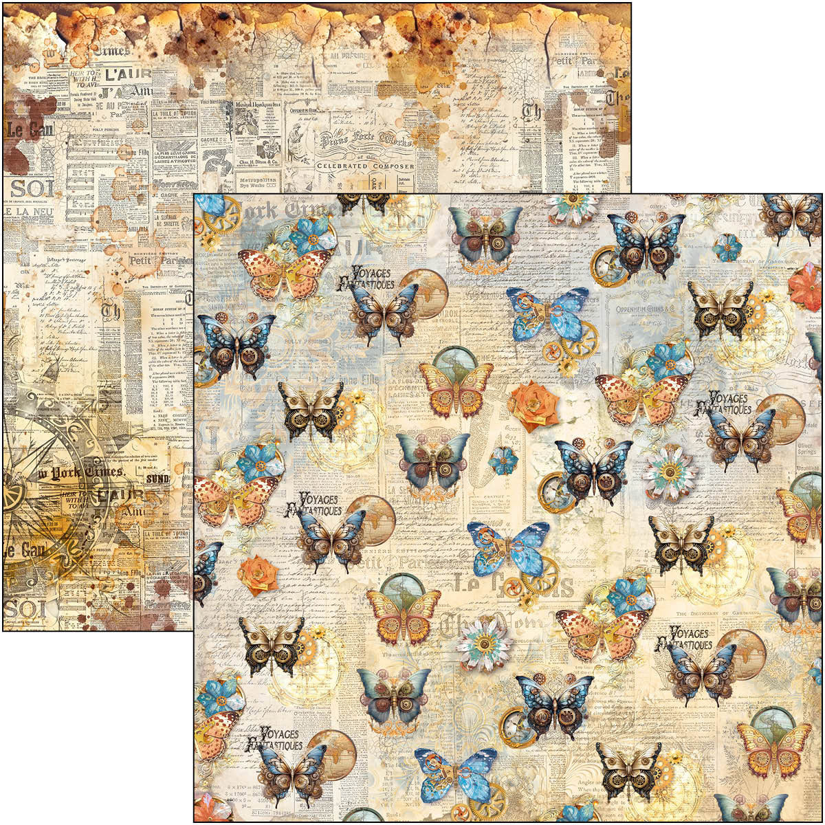 Ciao Bella ESPRIT DE VOYAGE 12x12 Paper Pad 12 Sheets #CBPM082