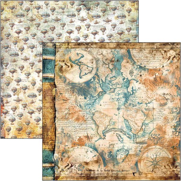 Ciao Bella ESPRIT DE VOYAGE 12x12 Paper Pad 12 Sheets #CBPM082