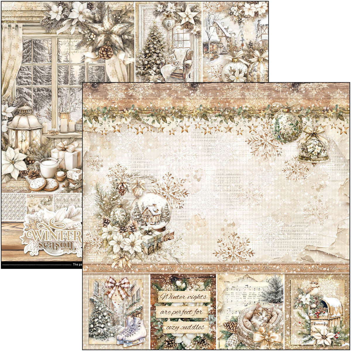 Ciao Bella WINTER SEASON 12x12 Paper Pad 12 Sheets #CBPM088