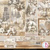 Collage of winter-themed paper designs with Christmas elements and 'Winter Season' text.