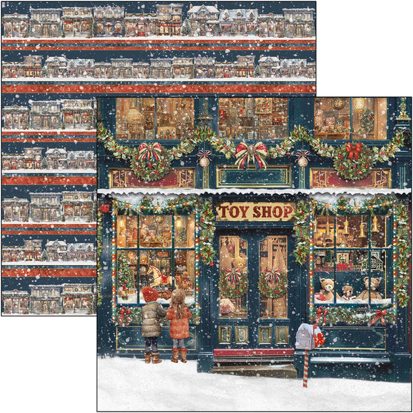 Ciao Bella TOY SHOP Winter Christmas 12x12 Paper Pad 12 Sheets #CBPM089