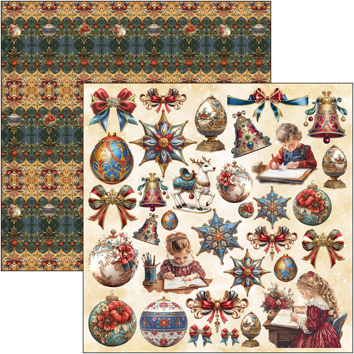Ciao Bella TOY SHOP Winter Christmas 12x12 Paper Pad 12 Sheets #CBPM089