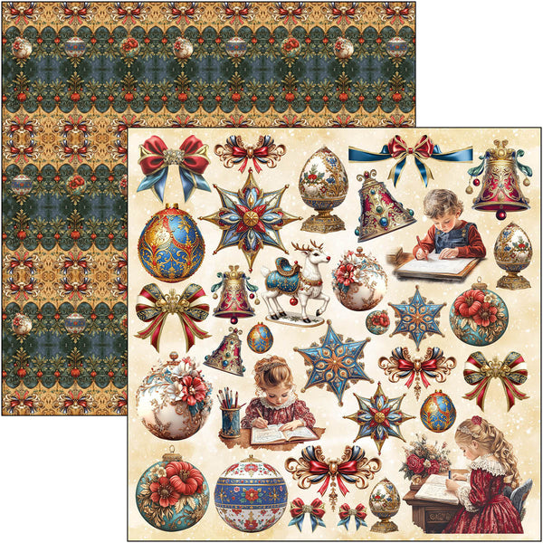 Ciao Bella TOY SHOP Winter Christmas 12x12 Paper Pad 12 Sheets #CBPM089