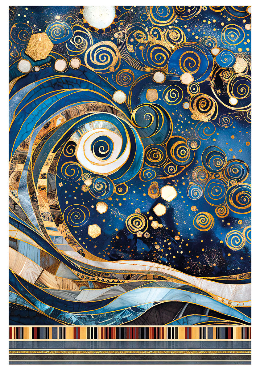 Ciao Bella CELESTIAL A4 Decoupage Rice Paper Art Set 4 Sheets #CBRA003