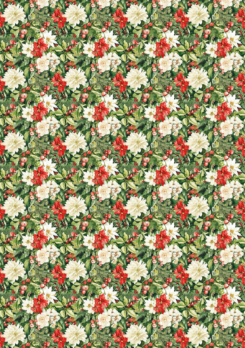 Ciao Bella CHRISTMAS VIBES A5 Assorted Rice Paper Selection Decoupage 8 sheets #CBRS004