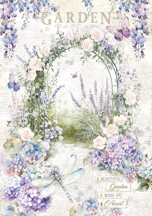 Ciao Bella SECRET GARDEN A5 Assorted Rice Paper Selection Decoupage 8 sheets #CBRS013