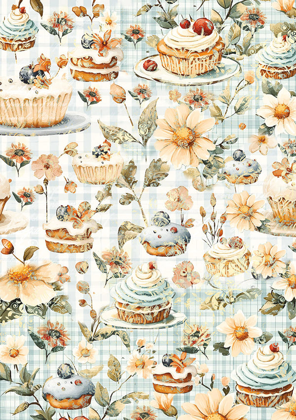 Ciao Bella COOKBOOK A5 Assorted Rice Paper Selection Decoupage 8 sheets #CBRS014