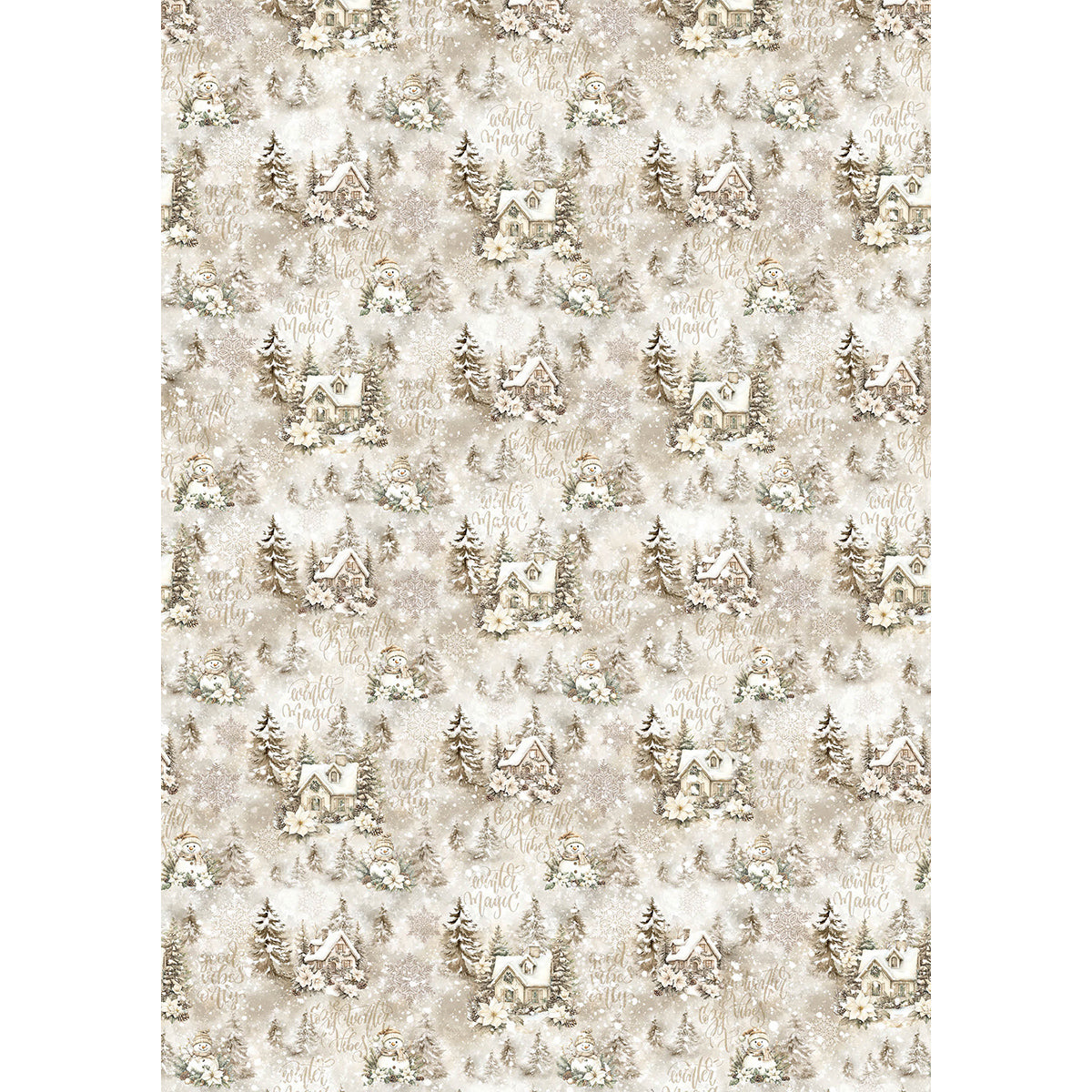 Ciao Bella WINTER SEASON A5 Assorted Rice Paper Selection Decoupage 8 sheets #CBRS022