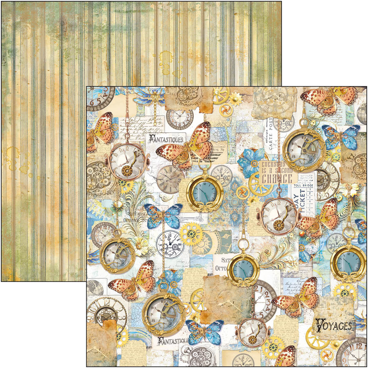 Ciao Bella ESPIRIT DE VOYAGE 12x12 Paper 8 Sheets #CBT082
