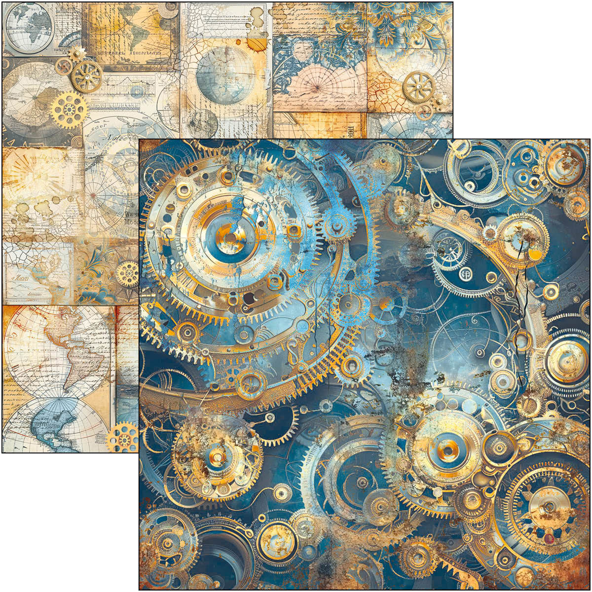 Ciao Bella ESPIRIT DE VOYAGE 12x12 Paper 8 Sheets #CBT082
