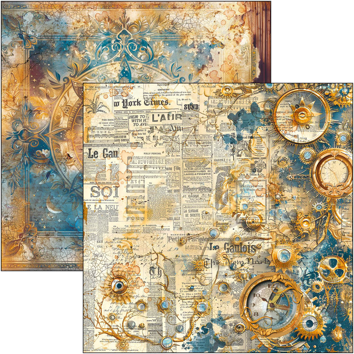 Ciao Bella ESPIRIT DE VOYAGE 12x12 Paper 8 Sheets #CBT082