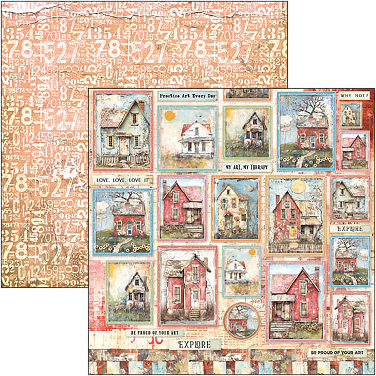 Ciao Bella MAJESTIC DREAM Patterns Pad 12x12 Paper 8 Sheets #CBT084