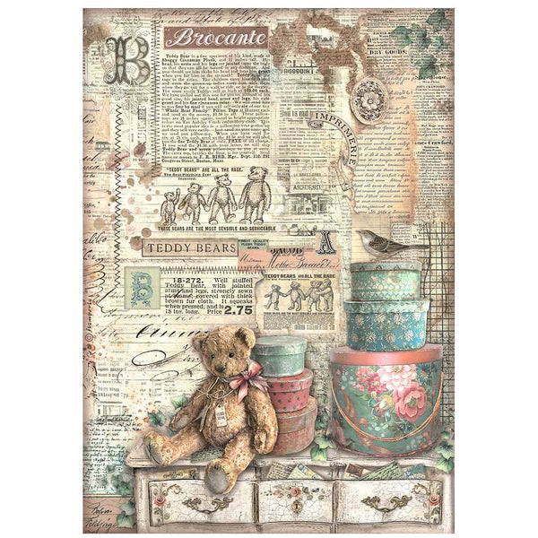 Stamperia BROCANTE ANTIQUES A4 Rice Paper SELECTION Decoupage #DFSA4XBR