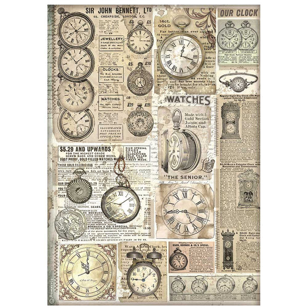 Stamperia BROCANTE ANTIQUES A4 Rice Paper SELECTION Decoupage #DFSA4XBR