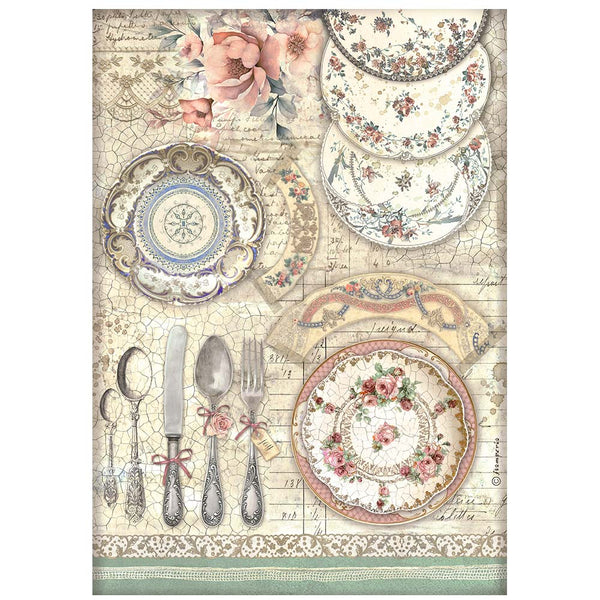 Stamperia BROCANTE ANTIQUES A4 Rice Paper SELECTION Decoupage #DFSA4XBR