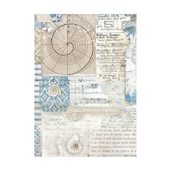 Stamperia SILENT SEA A6 Assorted Rice Paper Selection Decoupage 8 sheets #DFSAK6040