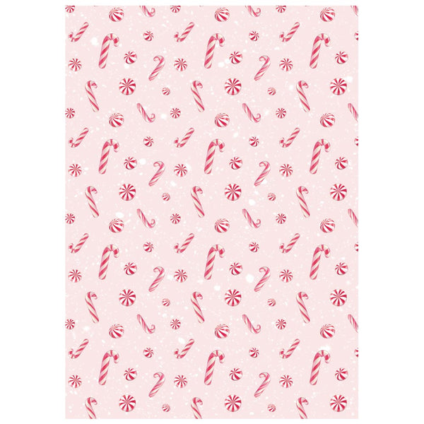Stamperia CANDY CHRISTMAS A6 Background Assorted Decoupage Rice Paper 8 sheets #DFSAK6043
