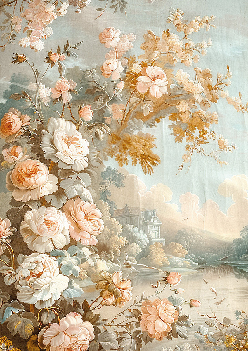 Ciao Bella 18TH CENTURY A4 Tissue Decoupage Paper 6 sheets #HA001