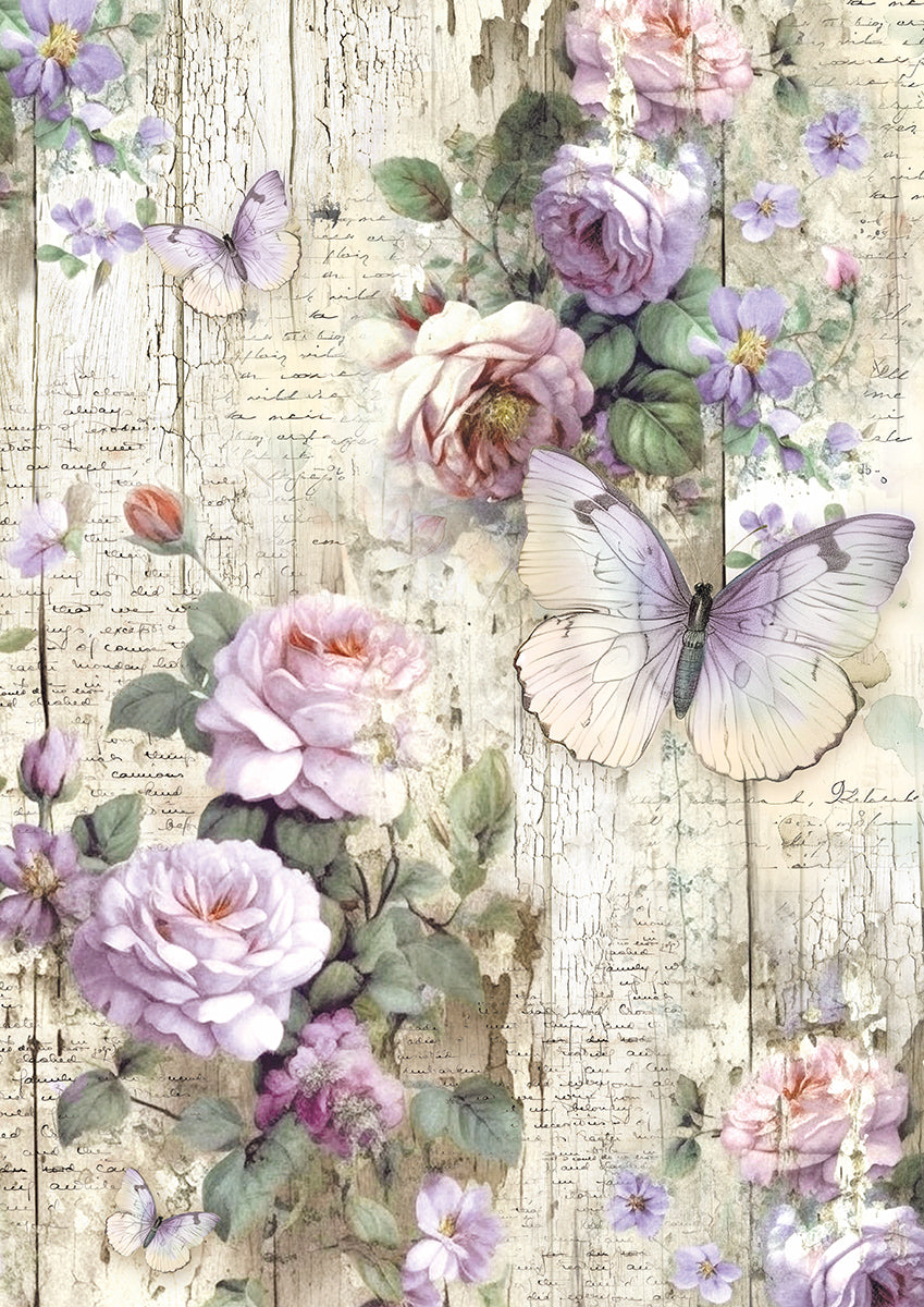PRE-ORDER Ciao Bella WHIMSICAL BUTTERFLIES A4 Tissue Decoupage Paper 6 sheets #HA003