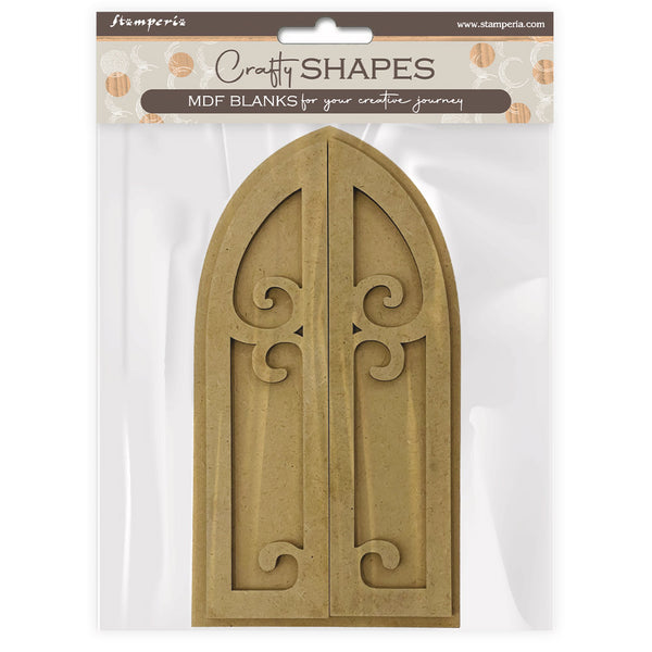 Stamperia MASTER OF MAGIC - WINDOW CRAFTY Shapes Die Cuts Chipboard Shapes #KLSM39